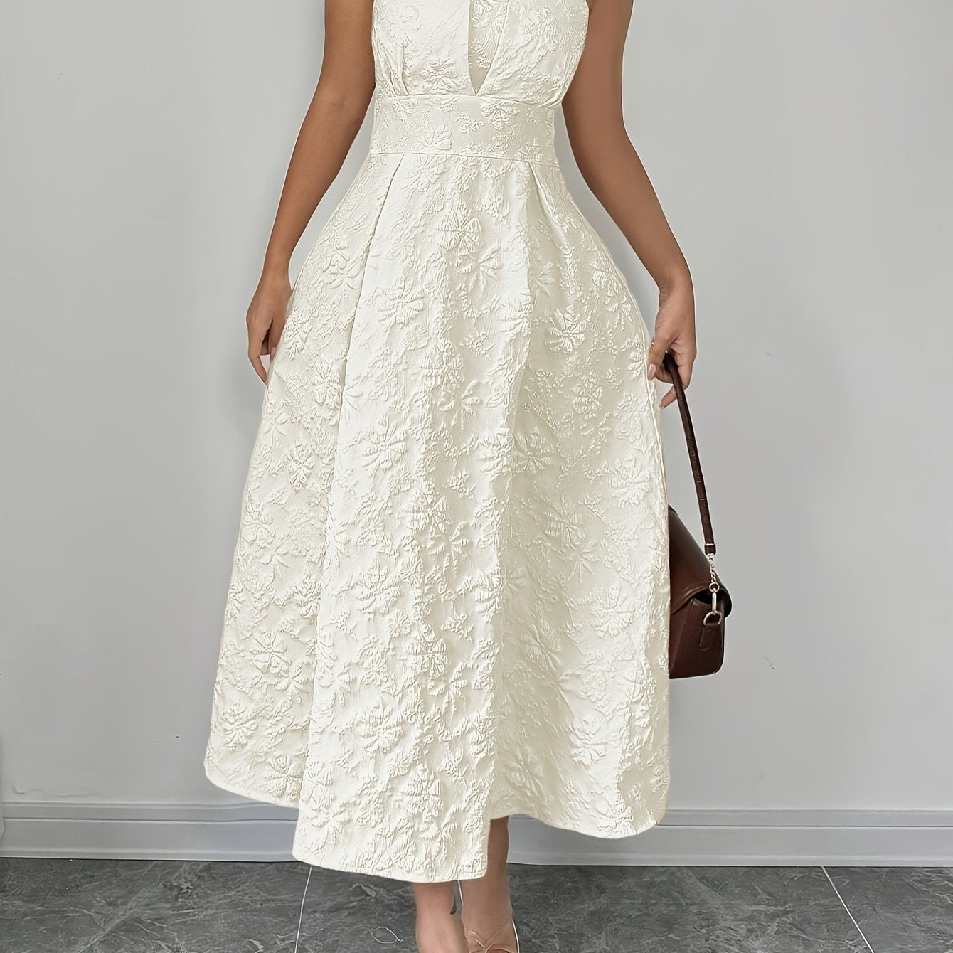 Women's Off the Shoulder A-Line Dress Solid Polyester Spring Fall Elegant