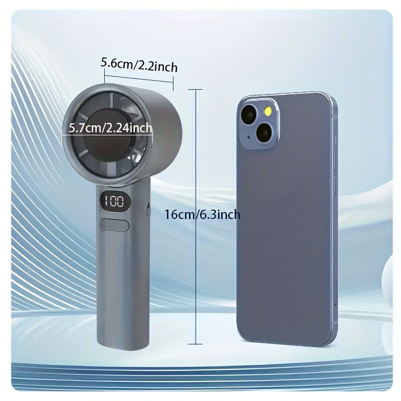 Portable Handheld Fan with 120 Wind Speeds Bladeless USB Rechargeable Electric Eyelash Fan