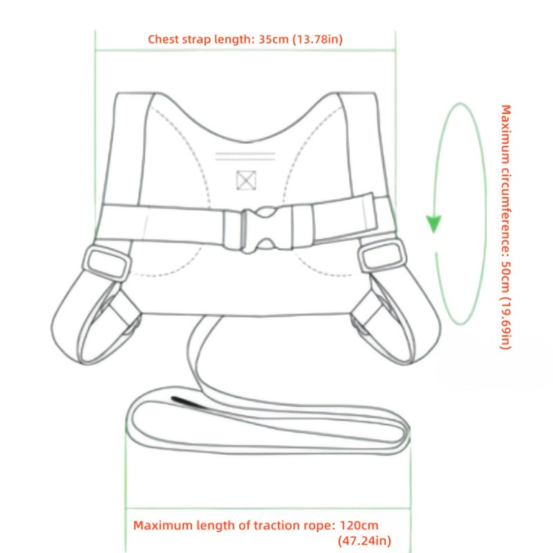 Vibrant Safety Harness with Anti-Lost Traction Rope for Pets in Multiple Colors