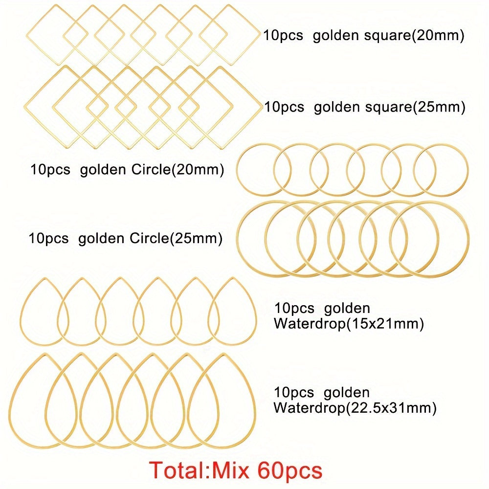 Jewelry Making Kit with 60 Copper Pieces for Earrings DIY Crafting Findings and Connectors