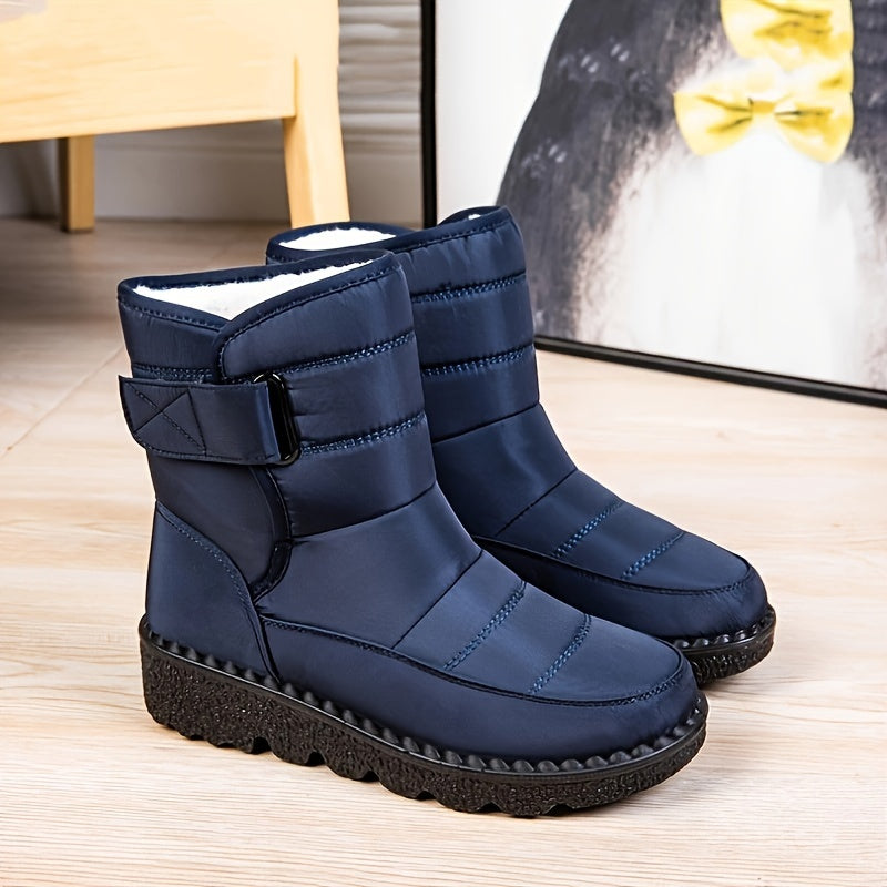 Women's Winter Snow Boots Warm Lined Anti-Slip High-Top Black Cover