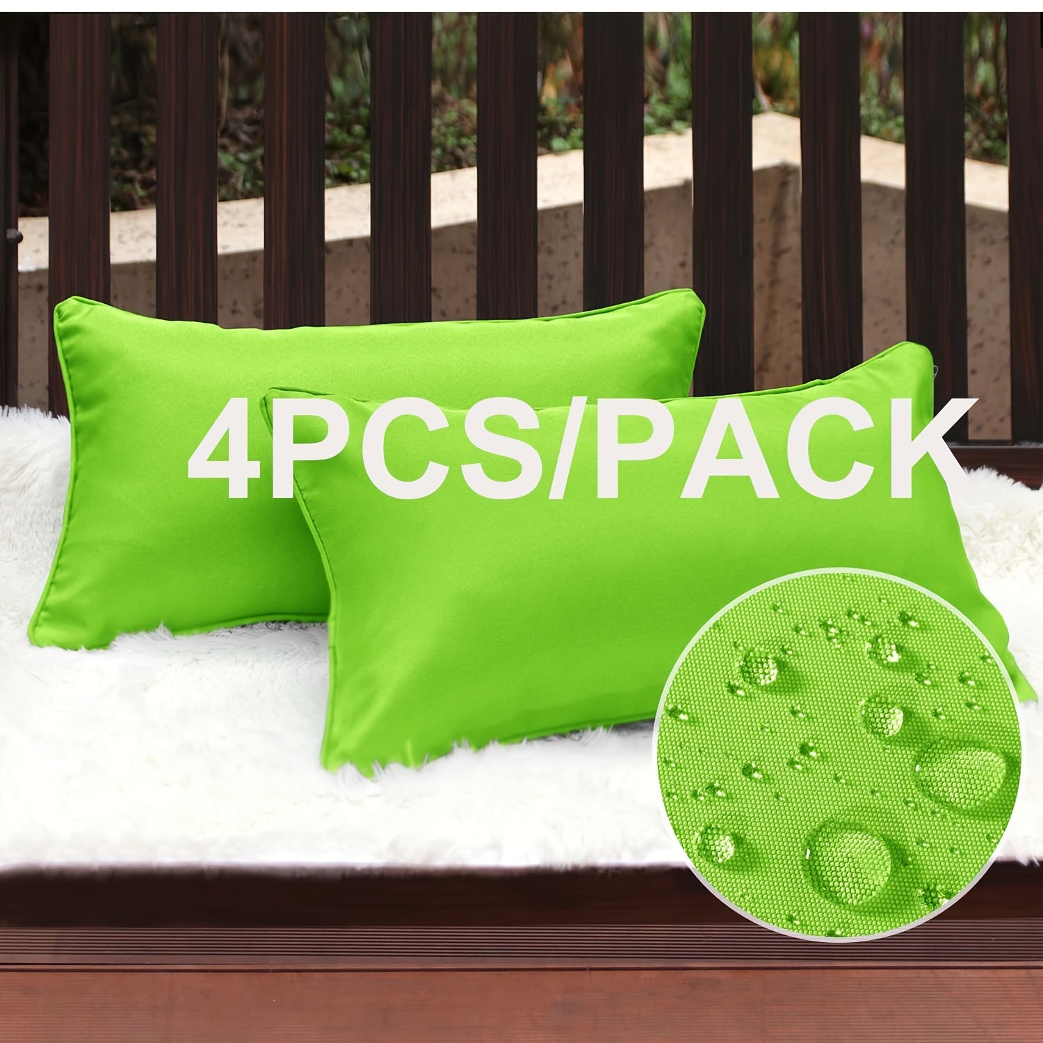 Outdoor Square Garden Cushion Cover for Patio Sofa Tent Decorative Throw Pillow Shell