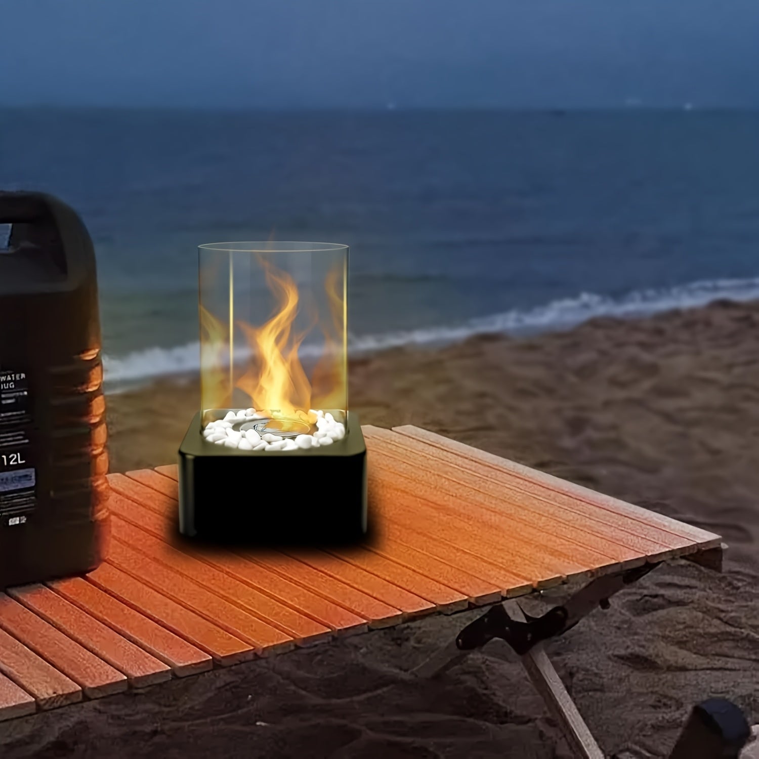 Portable Vintage Metal Alcohol Fire Pit for Indoor Outdoor Decor