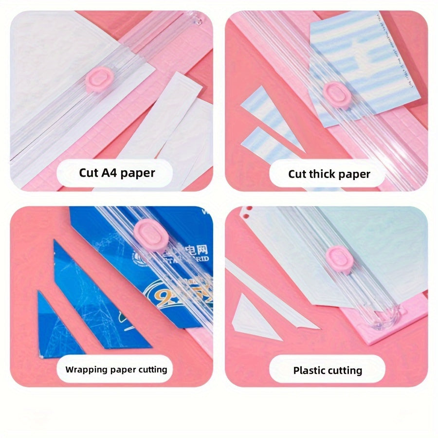 Portable Paper Cutter Trimmer for A3/A4 Paper Office School Home Durable Plastic