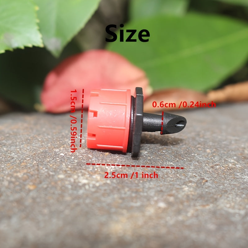 Регулируемые капельные головки для полива сада, пластиковые красные крышки с 8 отверстиями