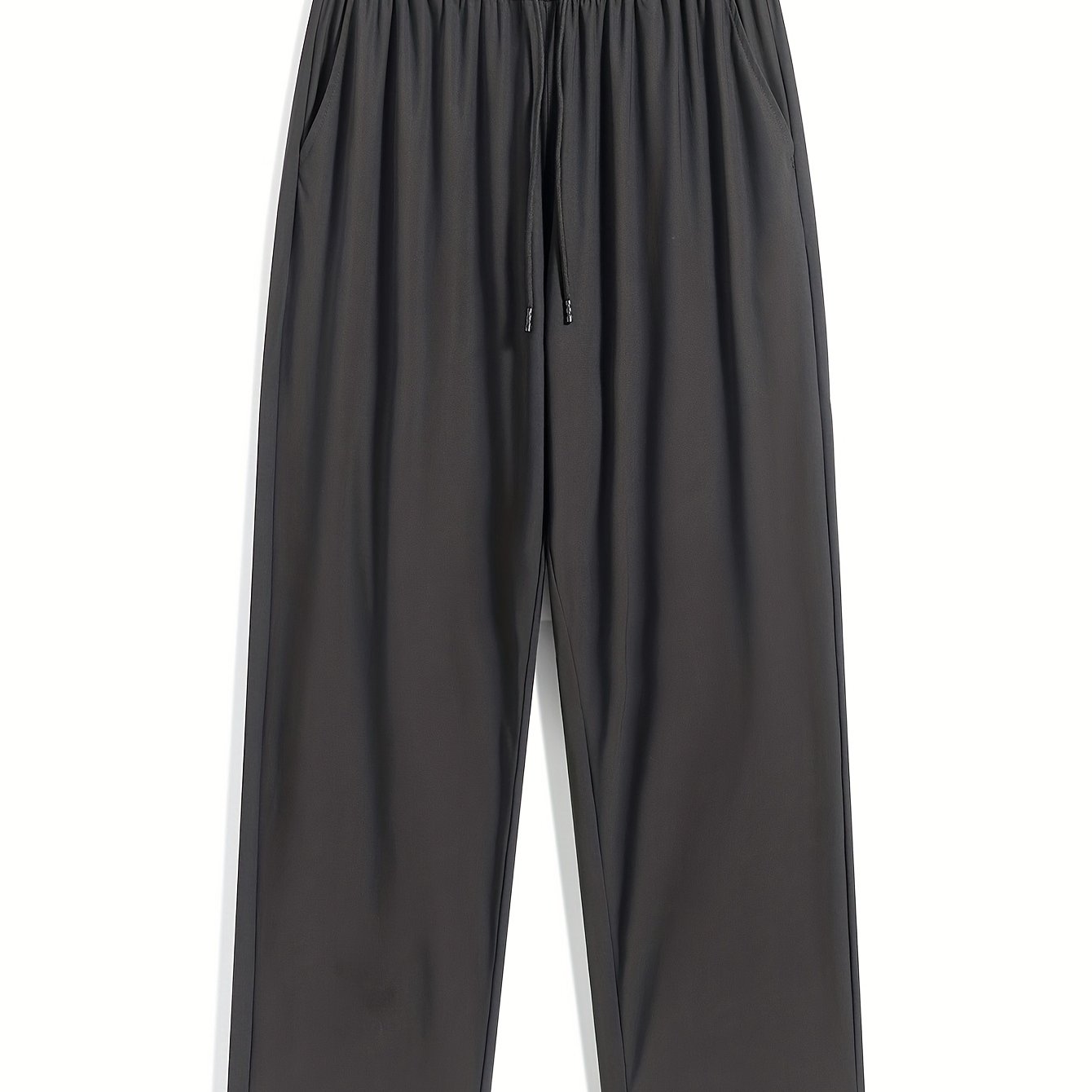 Мужские узкие длинные брюки большого размера для повседневной летней носки, однотонные, с эластичной тканью