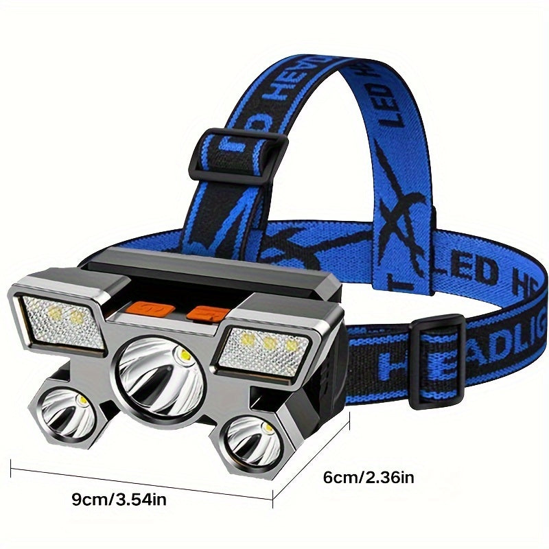 Rechargeable LED Headlamp with Multiple Light Modes Waterproof Non-Waterproof Long Runtime