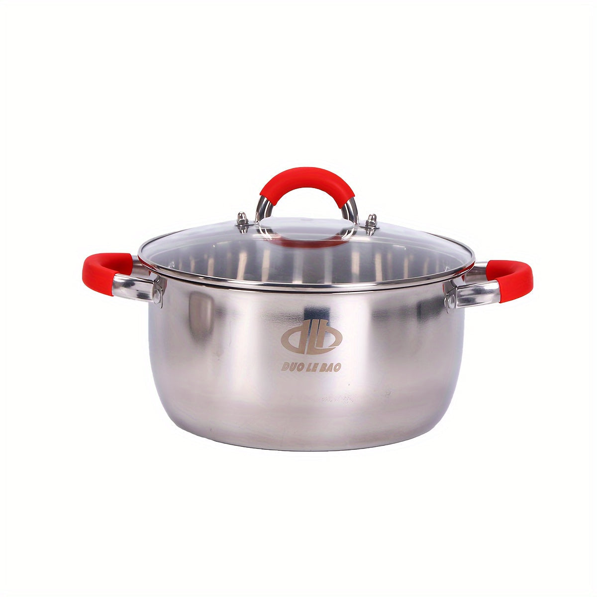 Stainless Steel Saucepan Set Non-Stick Cookware for Soup Stews with Silicone Handles