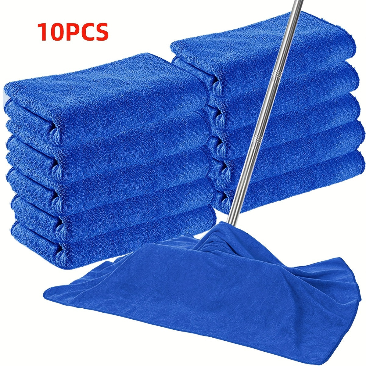 10 Microfiber Cleaning Cloths for Floors Windows Housekeeping Reusable Lint-Free