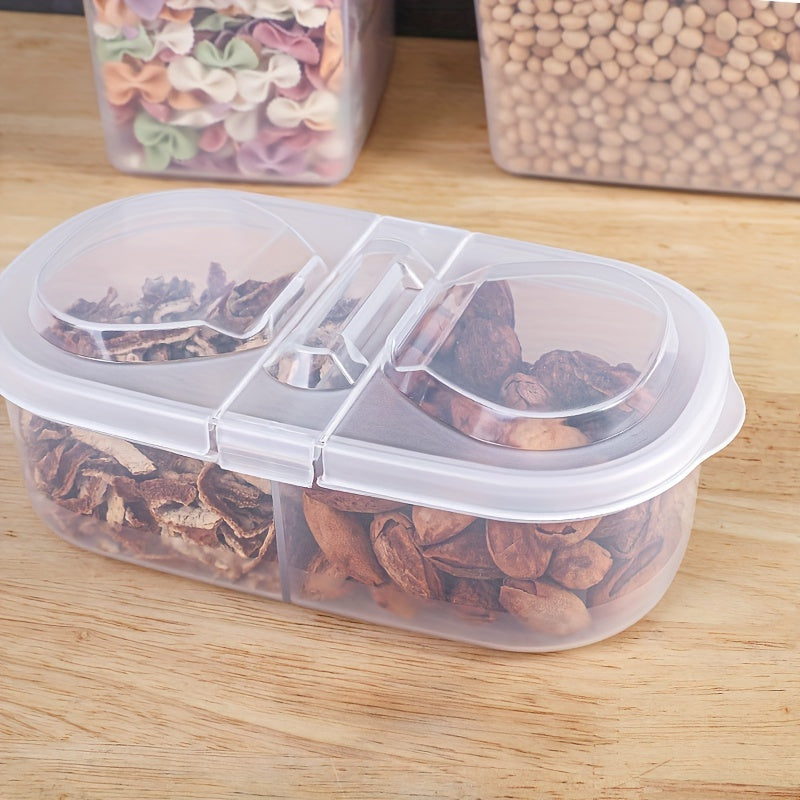 Pishloq, moy, meva va sabzavotlar uchun plastik muzlatgich saqlash qutisi - uy oshxonasida oziq-ovqat saqlash uchun ikki qopqoqli yangi saqlash konteyneri.