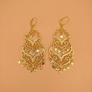 Women's Tassel Earrings with Long Metal Hollow Drop Design for Festivals and Celebrations