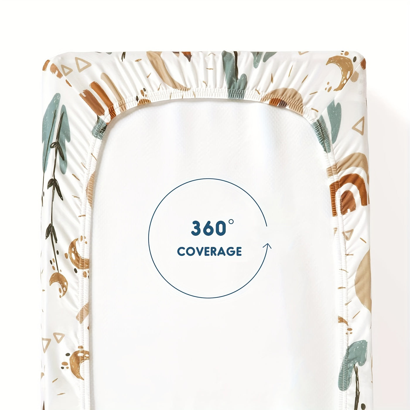 Set of 2 Rainbow Jersey Knit Changing Pad Covers for Table Pads 81cm x 41cm