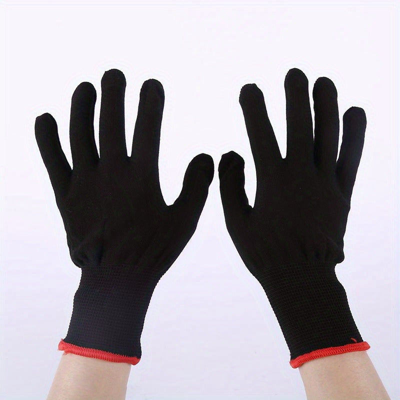 Breathable Nylon Work Gloves Set of 12 Free of PU Silicone Lead BPA for Gardening and Finger Protection