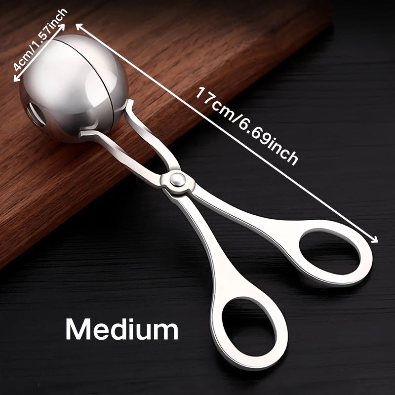 Stainless Steel Meatballer with Anti-Slip Handles for Making Meatballs and Cookie Dough