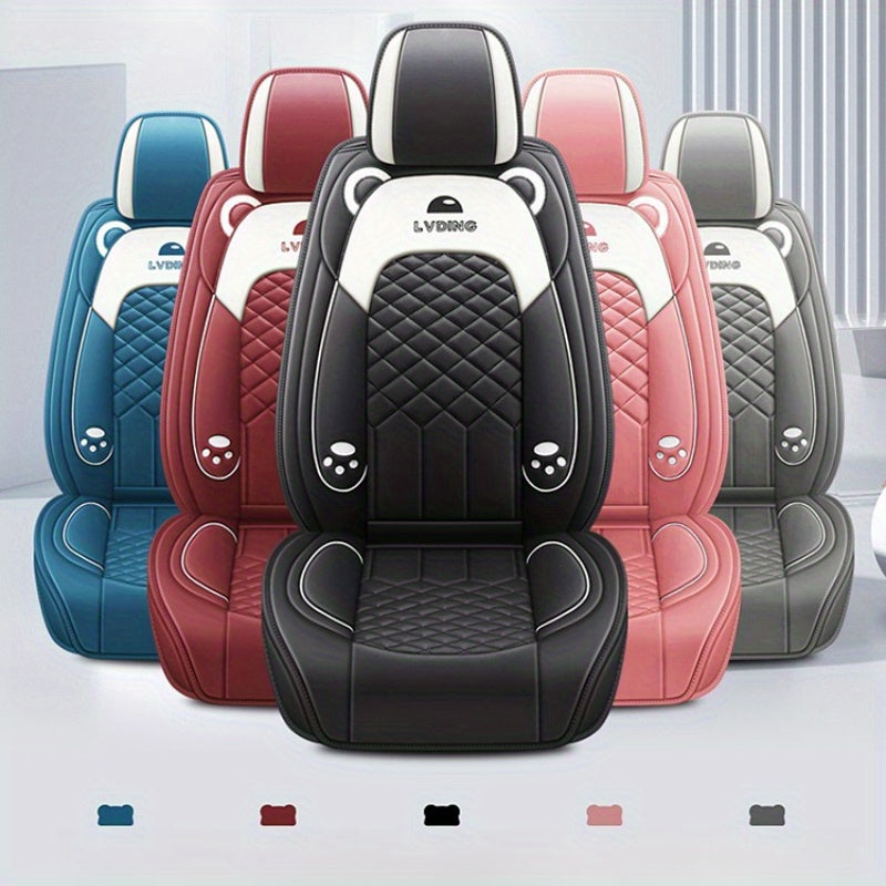 Five-Seat Car Seat Covers Breathable Lightweight Easy Install Multi-Color
