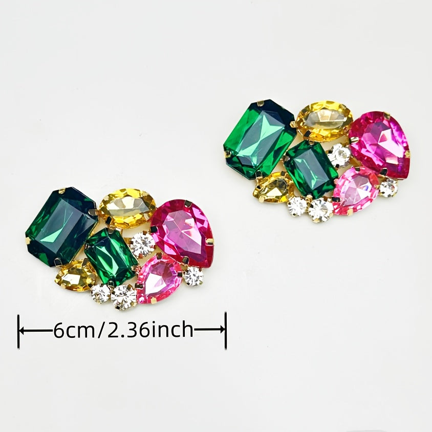 Unisex Acrylic Rhinestone Shoe Charms Removable Decor Shoe Accessory