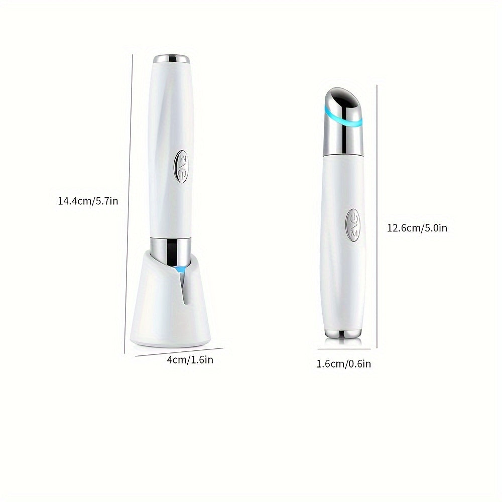 Rechargeable Eye Massager Pen for Puffiness Dark Circles and Fatigue Heated Vibrating Wand Toning Skin