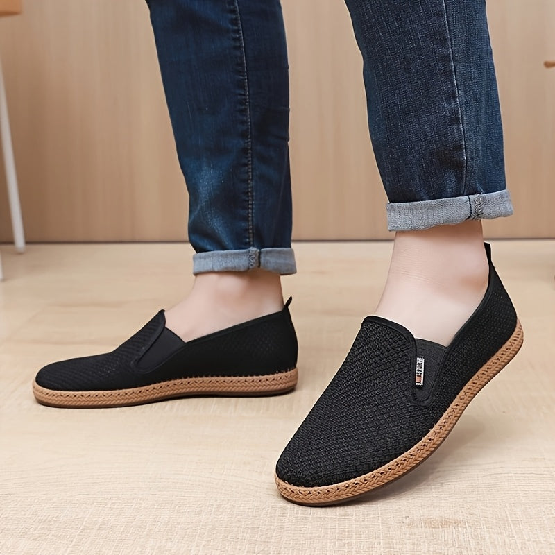 Men's Breathable Mesh Slip-On Casual Shoes Lightweight Summer Low-Top