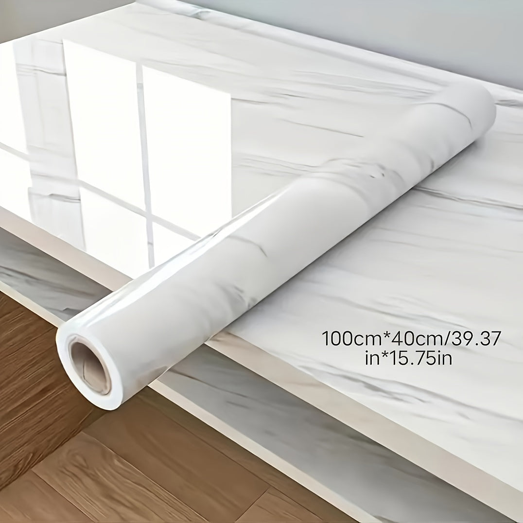 1 Rulon O'z-o'zidan yopishqoq marmar devor qog'ozi - Suv o'tkazmaydigan, yog' o'tkazmaydigan oshxona orqa fondi stiker, tuzilgan qora va oq/gray naqshlar bilan. Kesish oson va uy bezatish va xona yangilash uchun mustahkam.