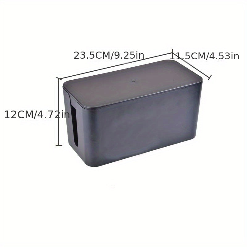 Caja de almacenamiento de cables de plástico para organizar cables y regletas