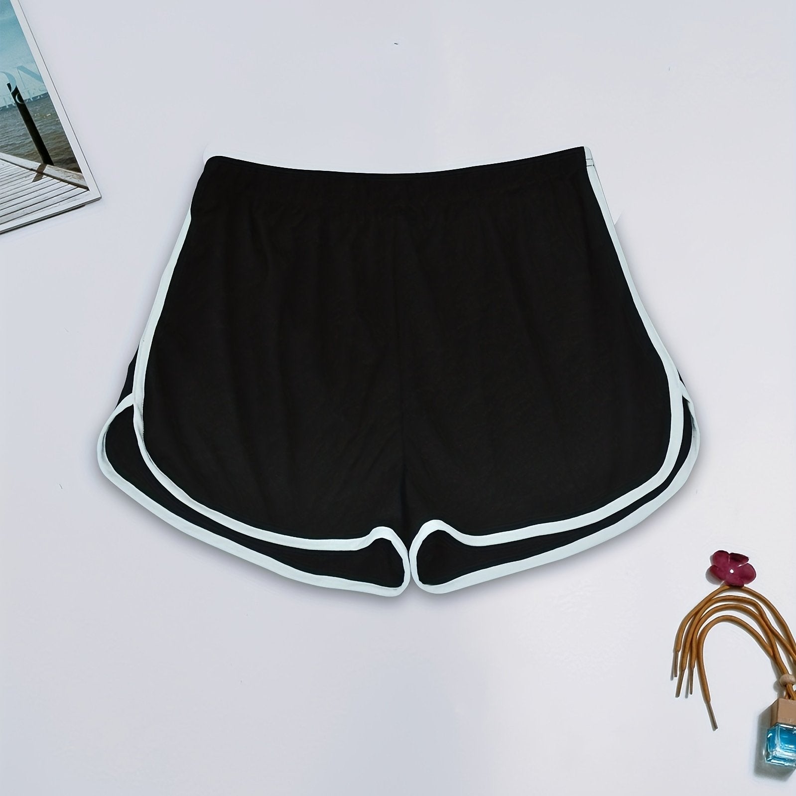 Women's Sleep Shorts Micro Elasticity Solid Color Comfortable Lounge Wear