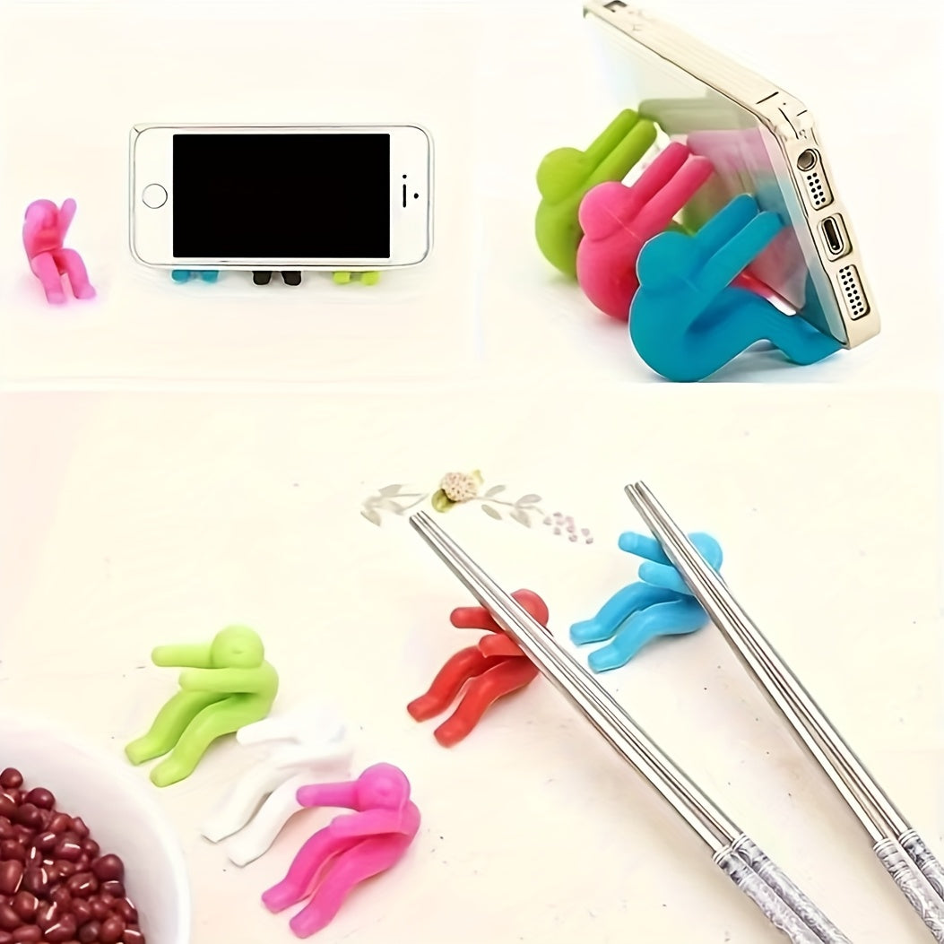 Durable Plastic Kitchen Gadget Spill-Proof Pot Lid Holder and Phone Stand