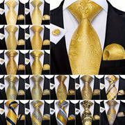 Men's Necktie Set with Cufflinks for Wedding Formal Wear Stylish Accessories
