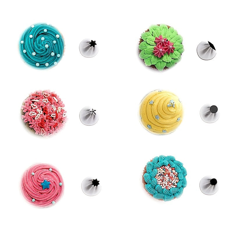 48-Piece Stainless Steel Icing Piping Tips Set for Cake Decorating Baking Supplies