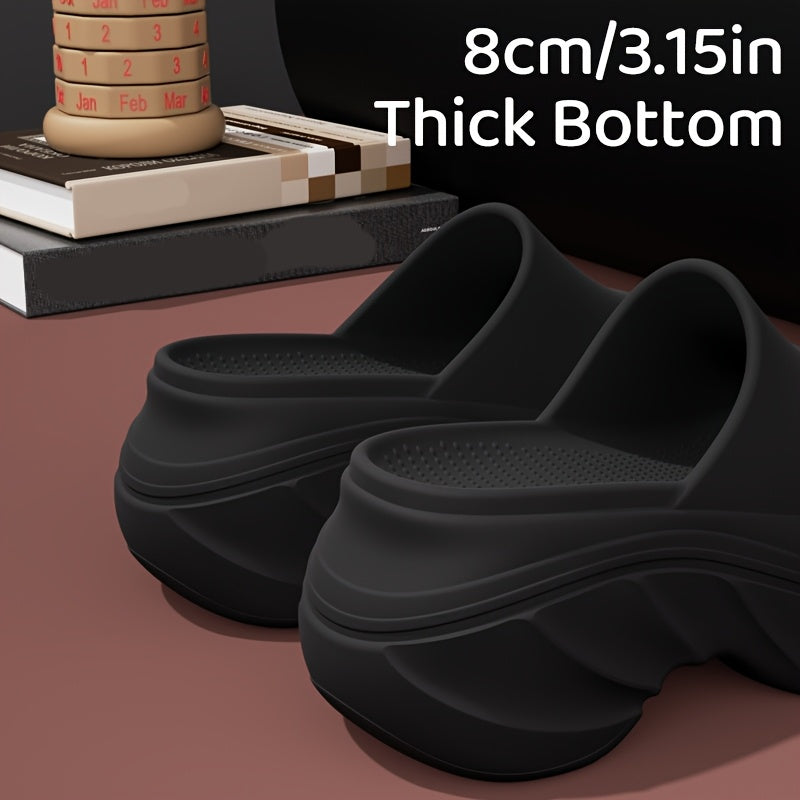 Women’s Summer EVA Slip-On Slippers Soft Non-Slip Open-Toe Pink Black