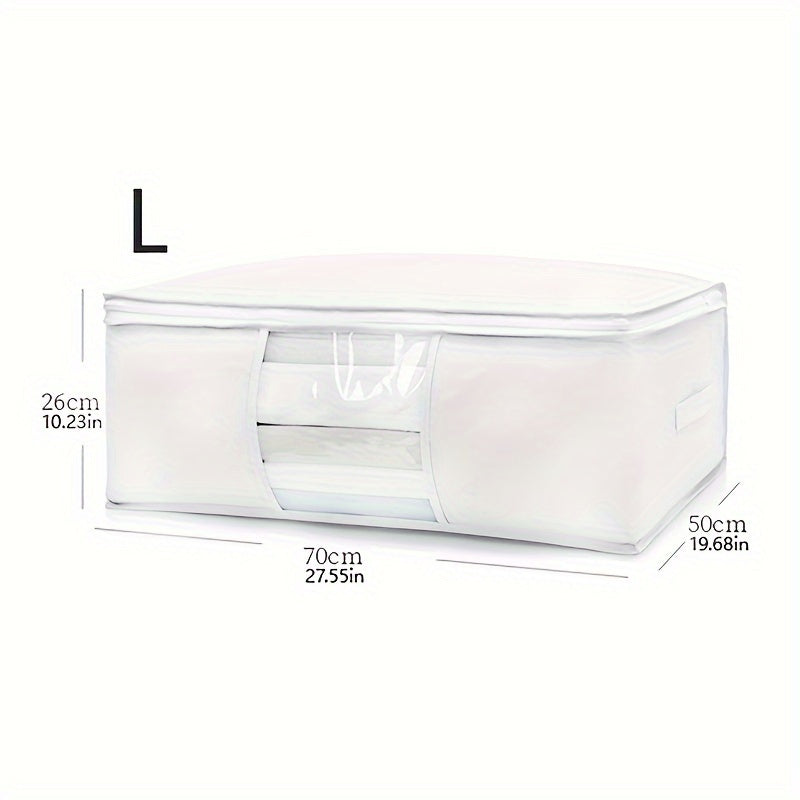Bolsa de almacenamiento con asas para ropa, mantas y juguetes, duradera, contenedor ahorrador de espacio