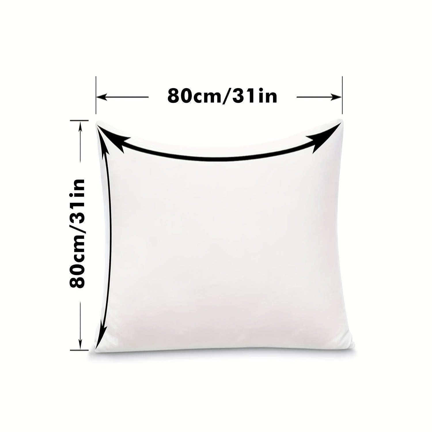 White Knitted Waterproof Pillowcase with Zipper Closure Polyester Machine Washable Single Double Size