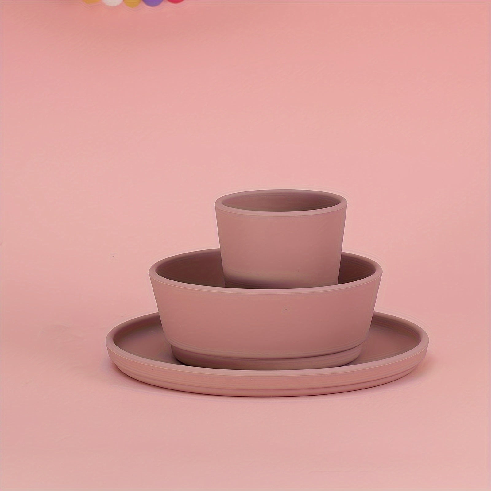 Juego de alimentación de silicona para niños, platos, cuencos y tazas reutilizables, libre de BPA, duradero