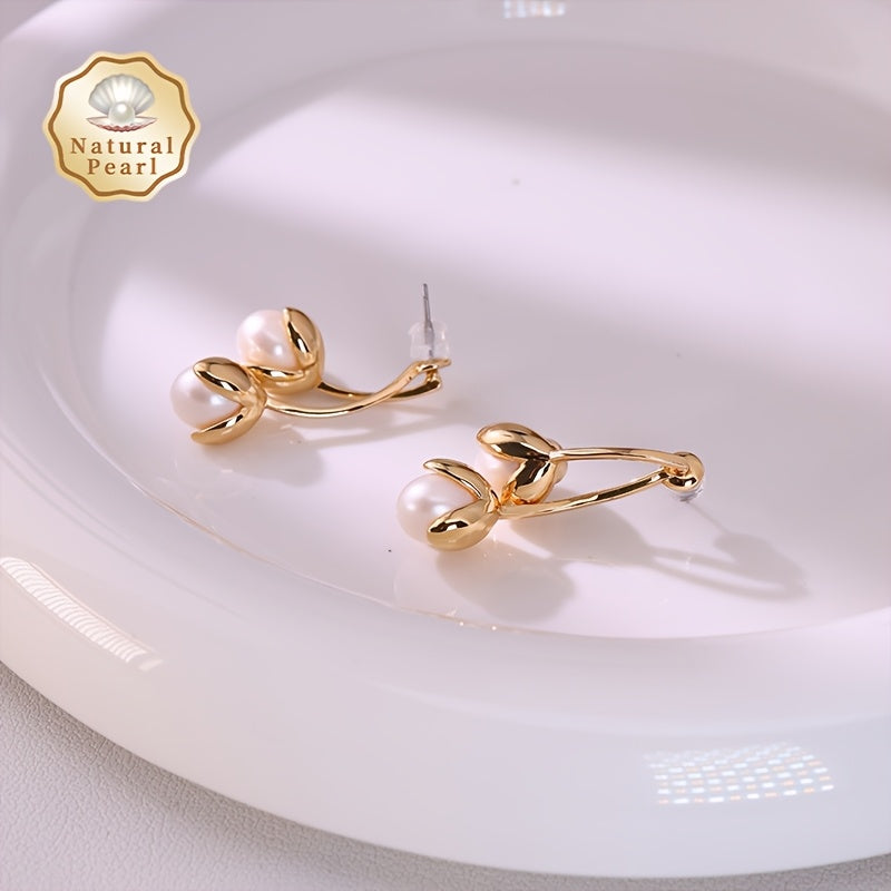 Элегантные винтажные серьги от MUFAN - с каплями натуральных пресноводных жемчужин 8-9 мм, универсальные DIY дизайны, идеально подходящие для женщин