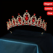 Ladies' Elegant Party Tiara with Classic Crown Jewels for Bridal and Royal Occasions