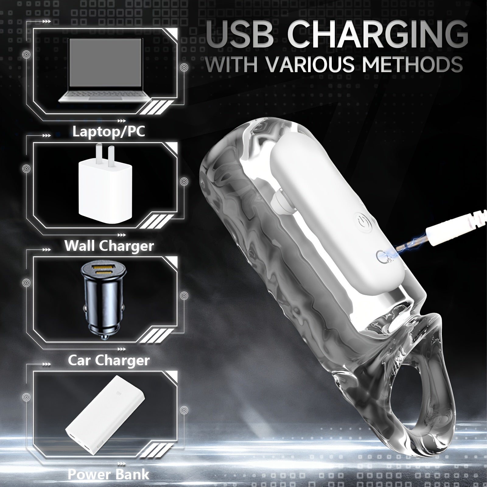 Couple Vibrator Soft Material G-Spot and P-eni Vibrator 10 Vibration Modes