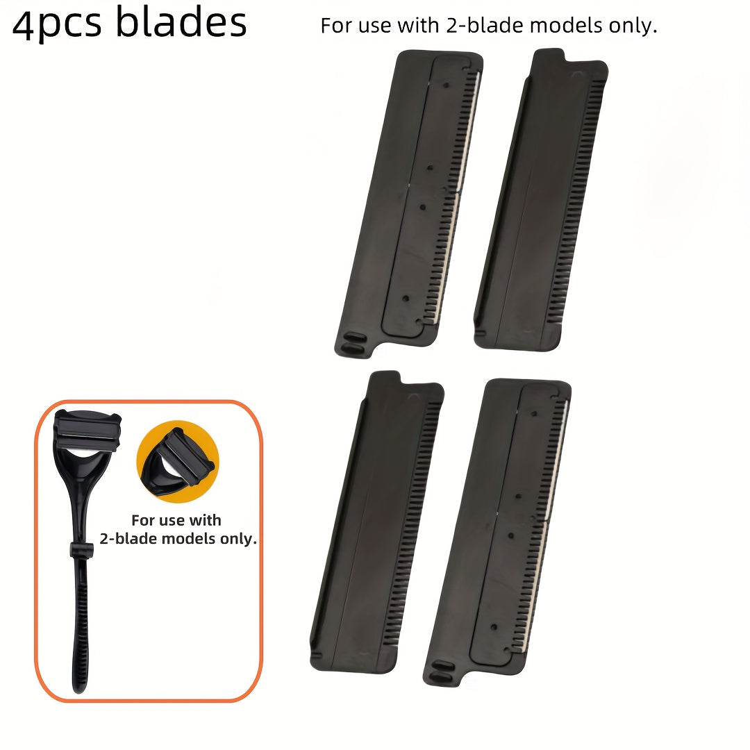 Afeitadora de espalda para hombres, afeitadora corporal plegable con 3 cabezales, impermeable y ergonómica