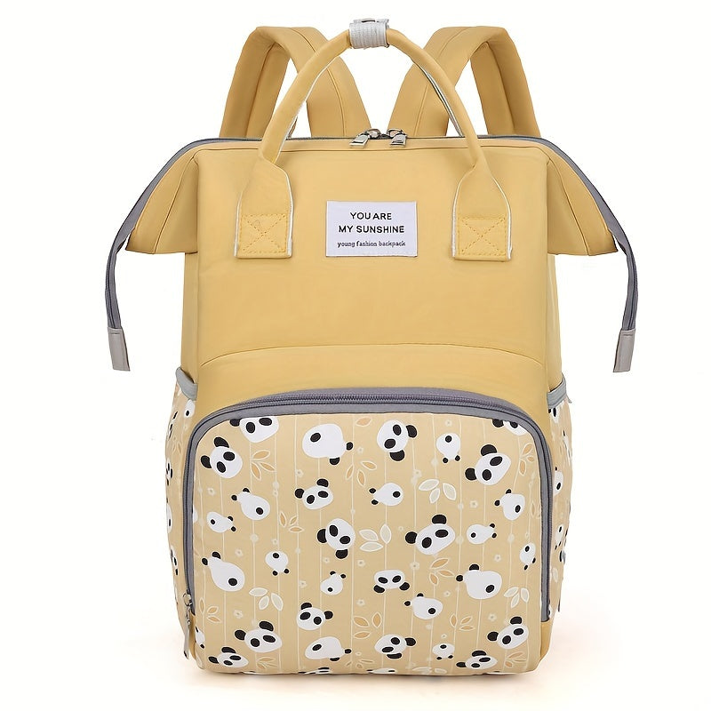 Stylish Mother Backpack for Young Mothers with Carriage Hook and Foreign Style Design