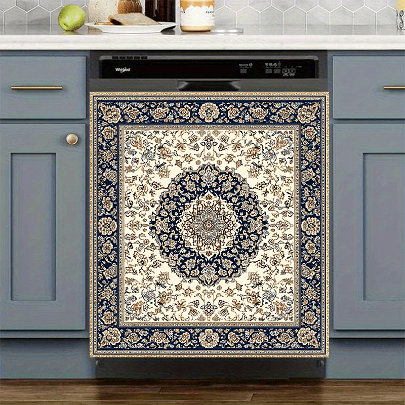 Fors tilida qoplangan idish-tovoq magnitli gull naqshli suv o'tkazmaydigan yog'ga chidamli 58.5x65cm dekorativ qopqoq