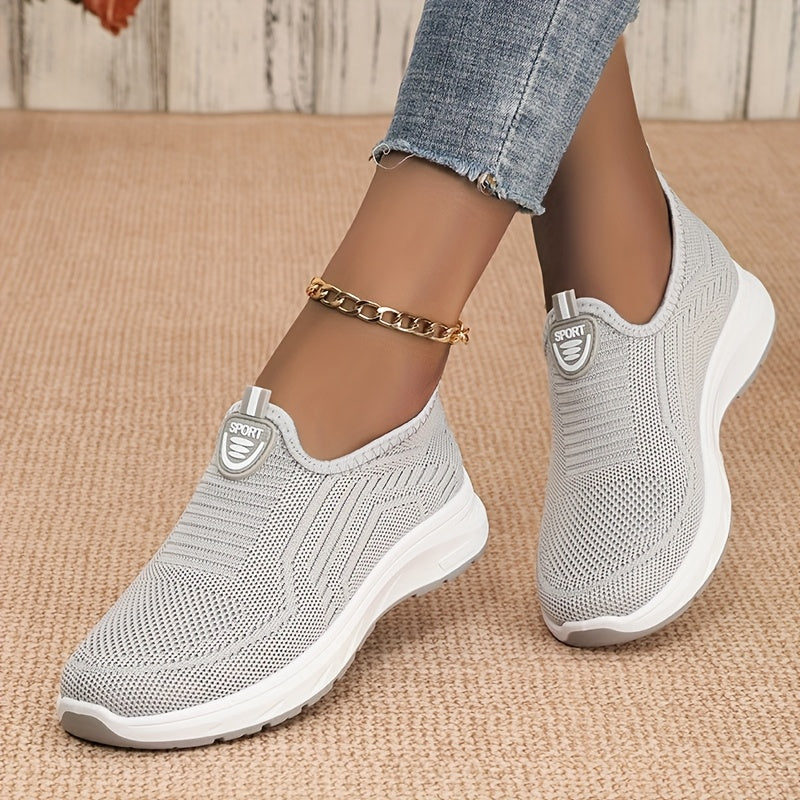 Women's Casual Slip-On Sneakers Breathable Mesh Lightweight Outdoor Shoes