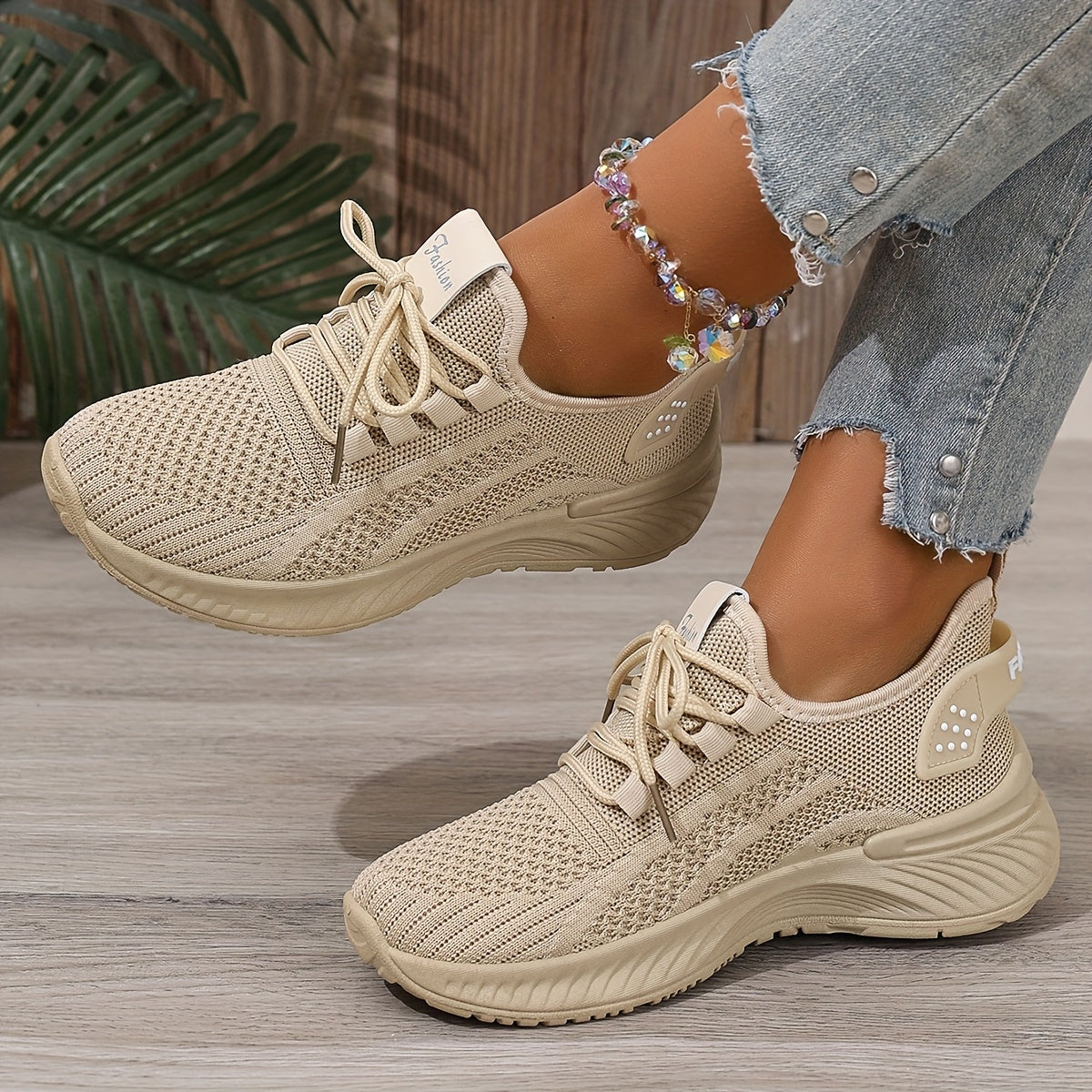 Women's White Mesh Breathable Sneakers Low Top Summer Running Shoes