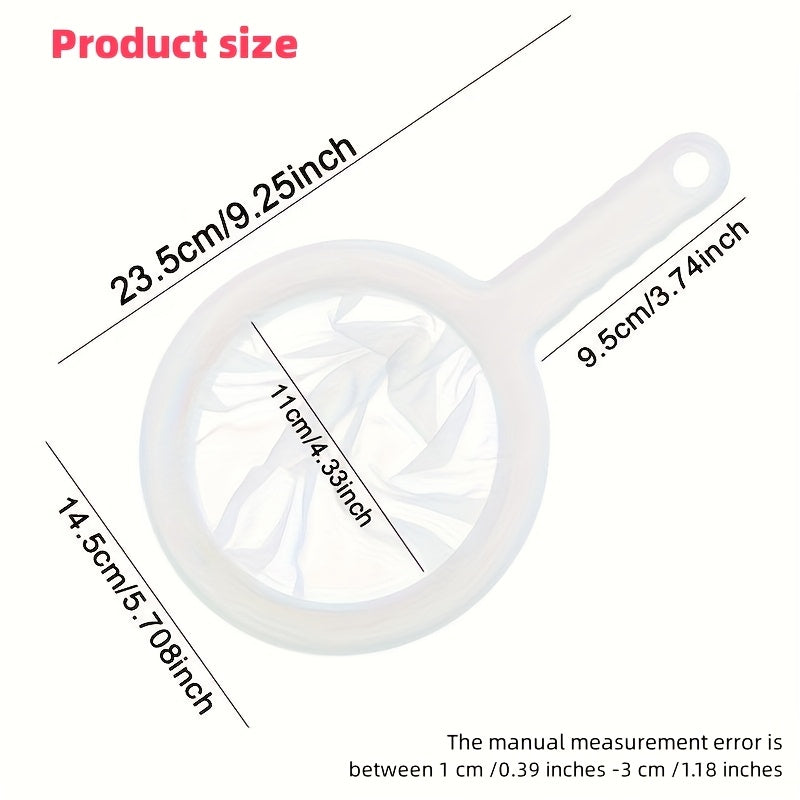 Soja sutini filtrlash uchun nozik tarmoq bilan filtr, plastik sharbat to'kmasi, samarali filtratsiya uchun suzuvchi oshxona asbobi