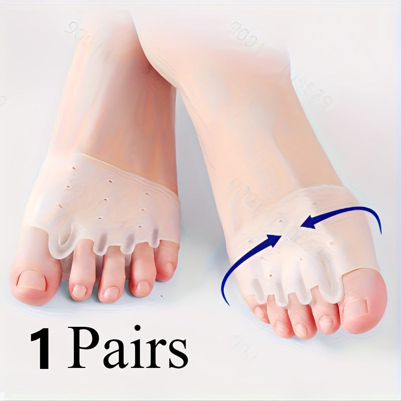 Unisex Silicone Toe Separator Bunion Corrector Foot Alignment Tool 2pcs