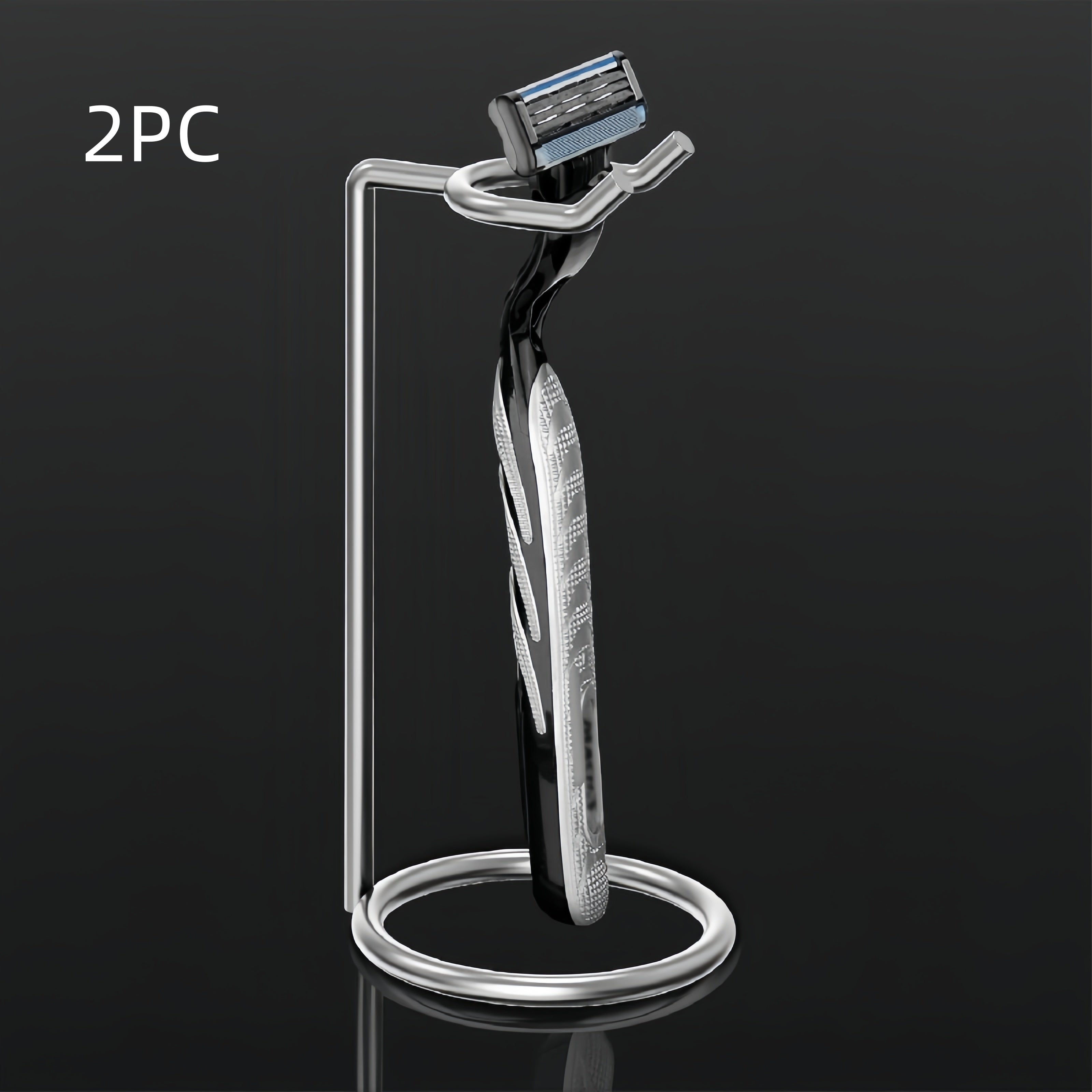 Stainless Steel Razor Stand Shaving Brush Holder Travel Razor Organizer