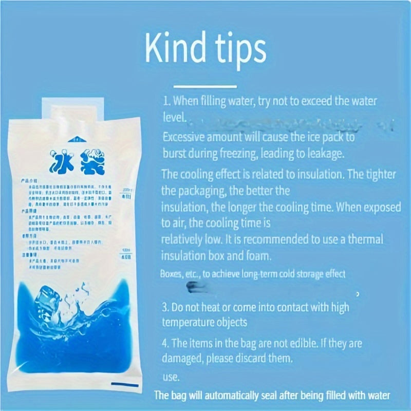 Set of 10 Reusable Gel Ice Packs for Coolers, Cold Therapy, and Outdoor Use