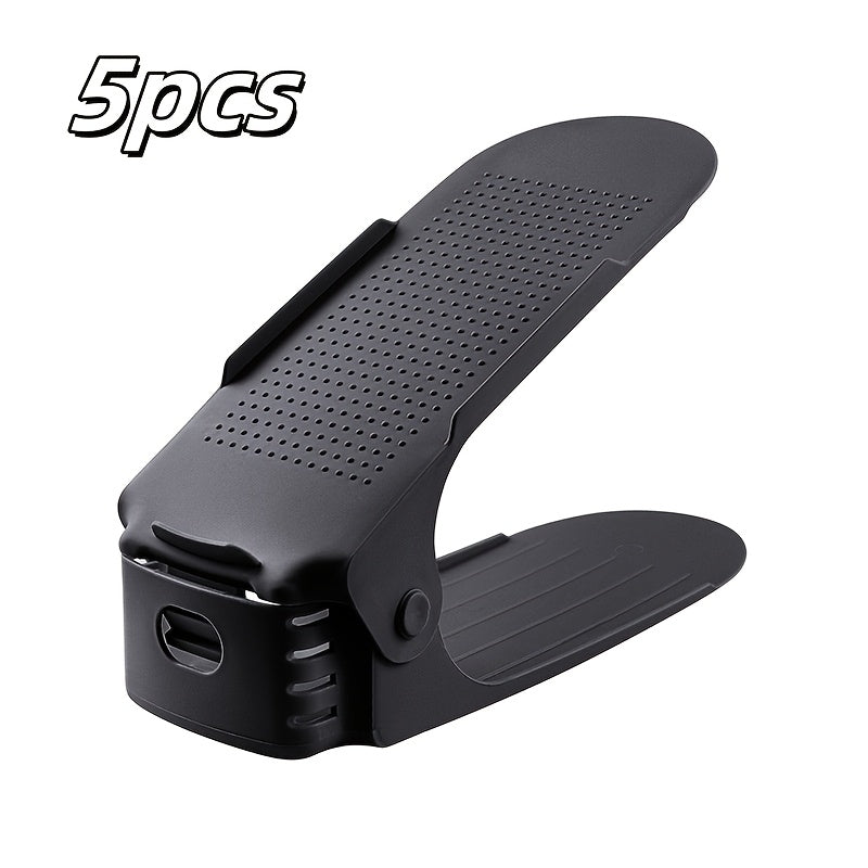 Регулируемая пластиковая полка для обуви на 1/5/10/15/20 предметов, идеально подходит для дома и общежития - компактное и простое в сборке решение для хранения обуви