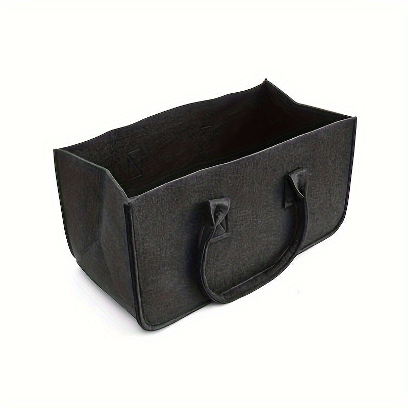 Sturdy Firewood Tote Bag with Black Handles, Spacious, Indoor and Outdoor Use