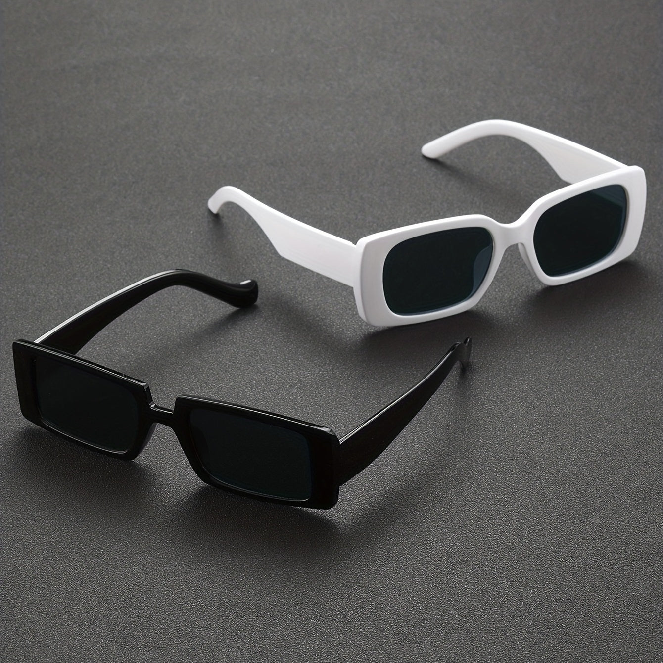 Men's Square Glasses with PC Frame and Clear Lenses for Casual and Travel Use