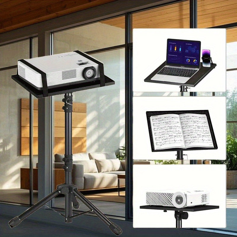 Large 4K HDR Projector with Metal Tripod Stand for Home Theater and Presentations