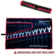 Durable Fabric Wrench Organizer Roll with 25 Pockets Heavy-Duty Tool Storage