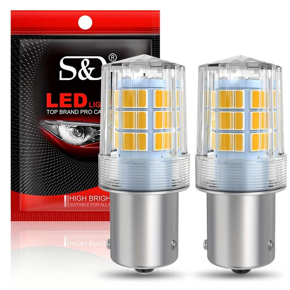 2-Pack LED Brake Light Bulbs for Cars 1156 1157 39 SMD Chips 12V